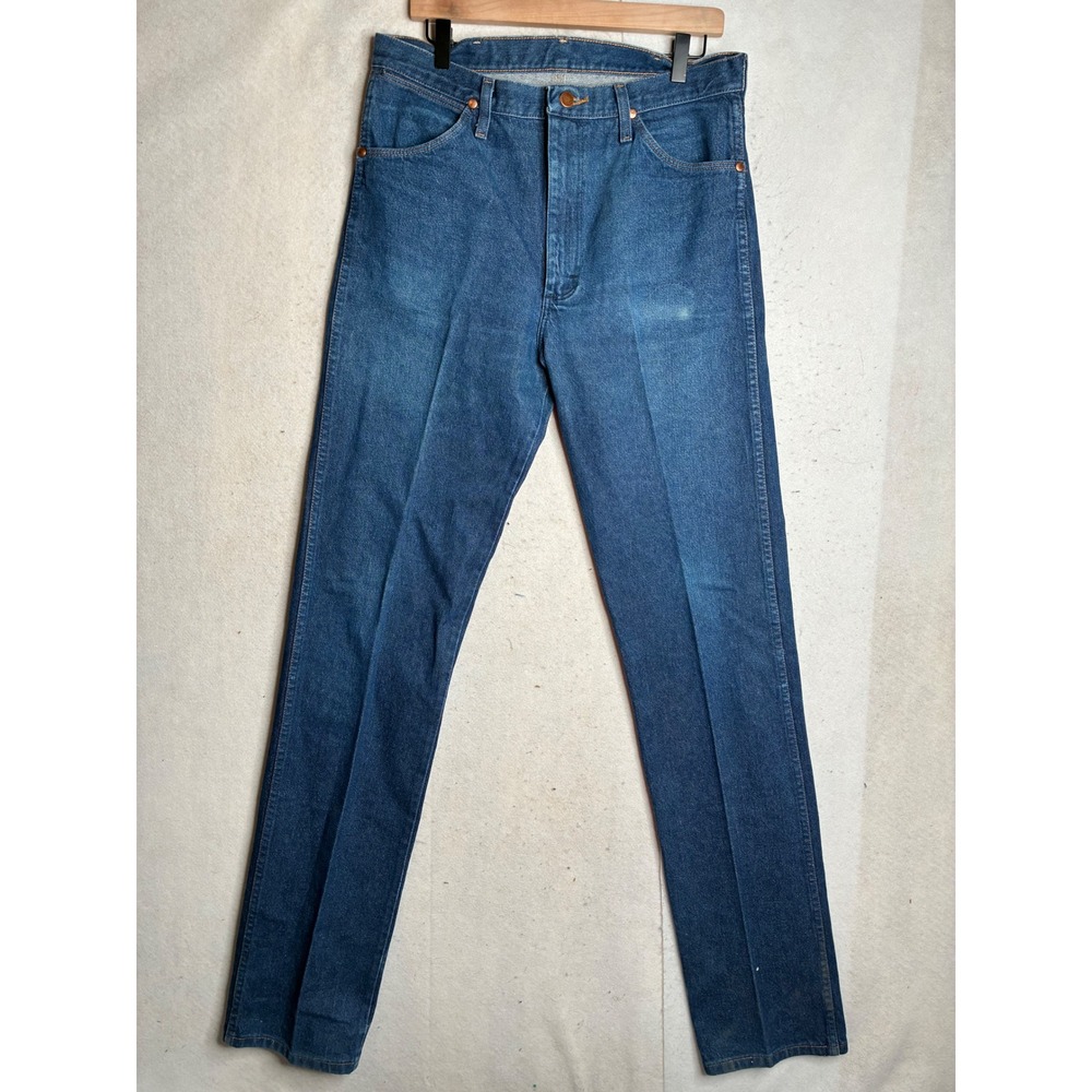 Wrangler 13MWZ Mens Cowboy Cut Original Fit Jeans Blue Denim 34x40 High Rise